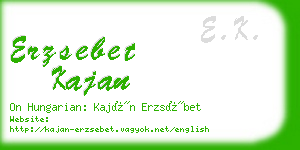 erzsebet kajan business card